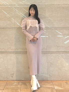 「MERCURYDUO（マーキュリーデュオ）のアイテム（その他シューズ）」を使った、NANAさん（レディース・155cm）の秋コーディネート