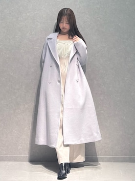 「アイテム（チェスターコート）」を使った、NANAさん（レディース・155cm）の秋コーディネート