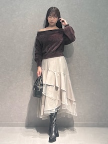 異素材使いティアードスカート｜マーキュリーデュオ（MERCURYDUO）公式