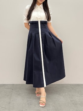 「MERCURYDUO（マーキュリーデュオ）のアイテム（ワンピース/ドレス）」を使った、NANAさん（レディース・155cm）の夏コーディネート