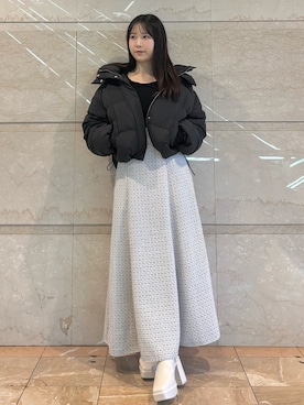 「MERCURYDUO（マーキュリーデュオ）のアイテム（テーラードジャケット）」を使った、NANAさん（レディース・155cm）の冬コーディネート