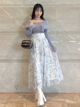 「MERCURYDUO（マーキュリーデュオ）のアイテム（その他シューズ）」を使った、NANAさん（レディース・155cm）の冬コーディネート