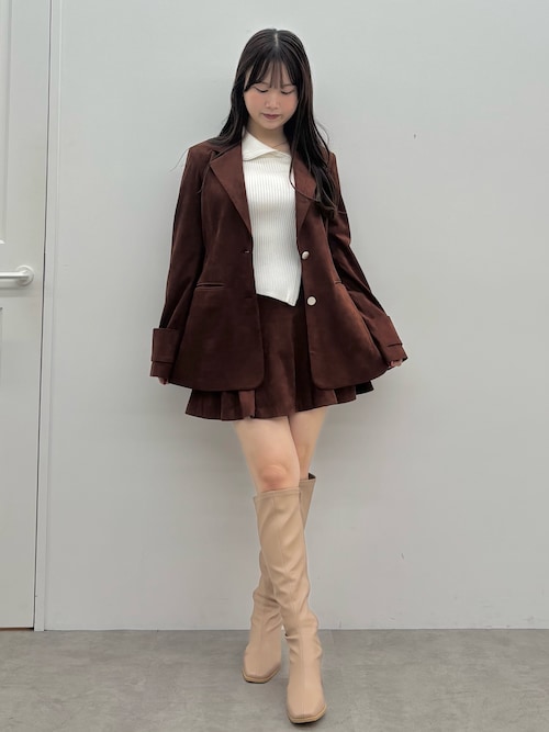 セットアップ着用可】フィットアンドフレアジャケット（テーラード