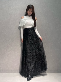 コードレースバックレースアップフレアスカート｜マーキュリーデュオ