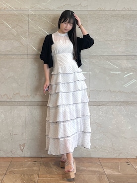 「MERCURYDUO（マーキュリーデュオ）のアイテム」を使った、NANAさん（レディース・155cm）の夏コーディネート