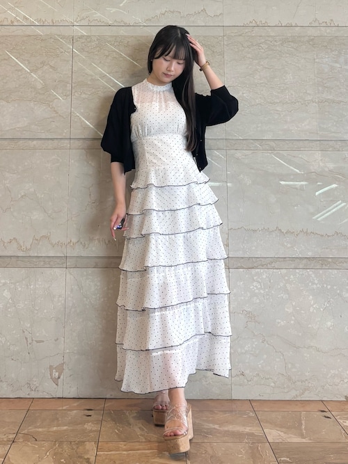シフォンティアードワンピース