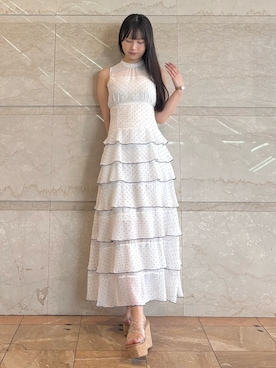 「MERCURYDUO（マーキュリーデュオ）のアイテム」を使った、NANAさん（レディース・155cm）の夏コーディネート
