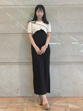 「MERCURYDUO（マーキュリーデュオ）のアイテム（シューズ）」を使った、NANAさん（レディース・155cm）の夏コーディネート