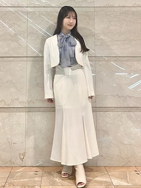 「MERCURYDUO（マーキュリーデュオ）のアイテム（テーラードジャケット）」を使った、NANAさん（レディース・155cm）の冬コーディネート