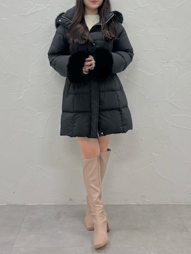 「アイテム（ダウンジャケット/コート）」を使った、NANAさん（レディース・155cm）の秋コーディネート