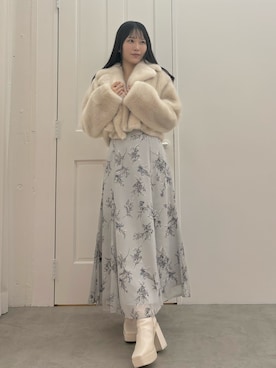 「MERCURYDUO（マーキュリーデュオ）のアイテム（その他アウター）」を使った、NANAさん（レディース・155cm）の秋コーディネート