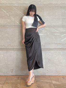 「MERCURYDUO（マーキュリーデュオ）のアイテム」を使った、NANAさん（レディース・155cm）の夏コーディネート