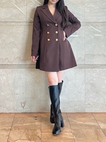2WAYフィットアンドフレアジャケットワンピース｜マーキュリーデュオ