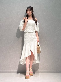2WAYラメツイルオフショルベアブラウス｜マーキュリーデュオ 