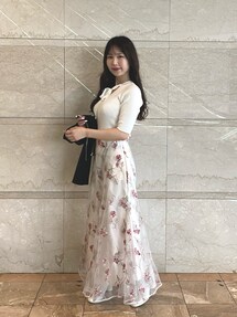 ボタニカル刺繍マーメイドスカート｜マーキュリーデュオ