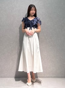2WAYラッフルブラウスドッキングワンピース｜マーキュリーデュオ