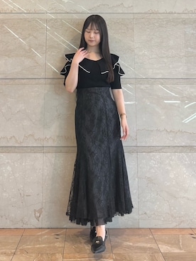 「MERCURYDUO（マーキュリーデュオ）のアイテム（パンプス）」を使った、NANAさん（レディース・155cm）の春コーディネート