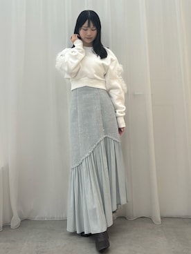 「MERCURYDUO（マーキュリーデュオ）のアイテム（Tシャツ/カットソー）」を使った、NANAさん（レディース・155cm）の夏コーディネート