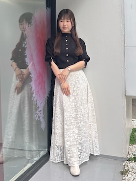 「MERCURYDUO（マーキュリーデュオ）のアイテム」を使った、NANAさん（レディース・155cm）の夏コーディネート