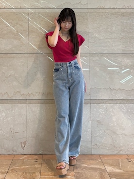「MERCURYDUO（マーキュリーデュオ）のアイテム」を使った、NANAさん（レディース・155cm）の夏コーディネート