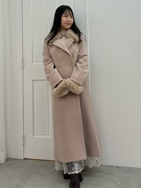 「MERCURYDUO（マーキュリーデュオ）のアイテム（その他アウター）」を使った、NANAさん（レディース・155cm）の秋コーディネート