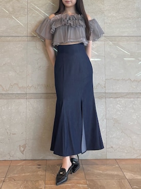 「アイテム（パンプス）」を使った、NANAさん（レディース・155cm）の夏コーディネート