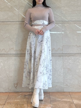 「MERCURYDUO（マーキュリーデュオ）のアイテム（その他シューズ）」を使った、NANAさん（レディース・155cm）の冬コーディネート