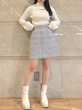 「MERCURYDUO（マーキュリーデュオ）のアイテム（その他シューズ）」を使った、NANAさん（レディース・155cm）の秋コーディネート