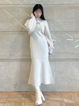 「MERCURYDUO（マーキュリーデュオ）のアイテム（その他シューズ）」を使った、NANAさん（レディース・155cm）の冬コーディネート