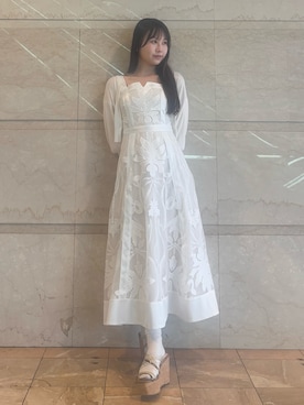 「MERCURYDUO（マーキュリーデュオ）のアイテム（ワンピース/ドレス）」を使った、NANAさん（レディース・155cm）の夏コーディネート