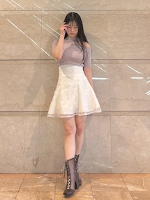 MARY QUANTコラボ】デイジーフロッキープリントバックレース