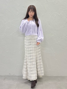 オリジナルツイードスソプリーツマーメイドスカート