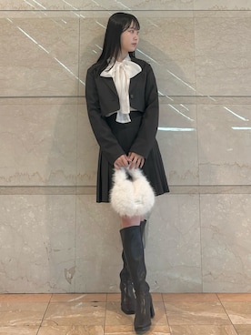 「MERCURYDUO（マーキュリーデュオ）のアイテム（テーラードジャケット）」を使った、NANAさん（レディース・155cm）の秋コーディネート