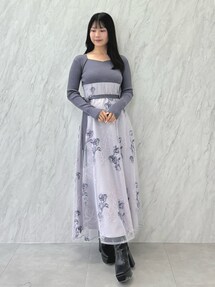 【新作・美品】MERCURYDUO　エンブロイダリーニットドッキングワンピース エンブロイダリーニットドッキングワンピース｜マーキュリー