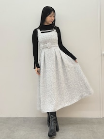 ツイードベルテッドフレアジャンスカ｜マーキュリーデュオ（MERCURYDUO