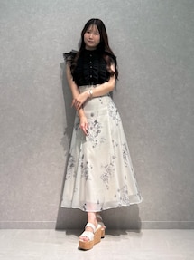 新品タグ付【匿名配送】MERCURYDUO チュールフリルニット ピンクベージュ チュールフリルニット｜マーキュリーデュオ（MERCURYDUO）公式通販