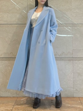 「MERCURYDUO（マーキュリーデュオ）のアイテム（チェスターコート）」を使った、NANAさん（レディース・155cm）の秋コーディネート