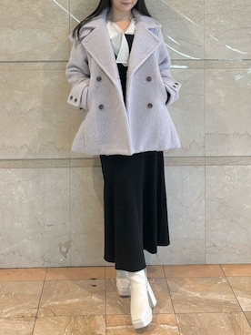「MERCURYDUO（マーキュリーデュオ）のアイテム（その他アウター）」を使った、NANAさん（レディース・155cm）の秋コーディネート