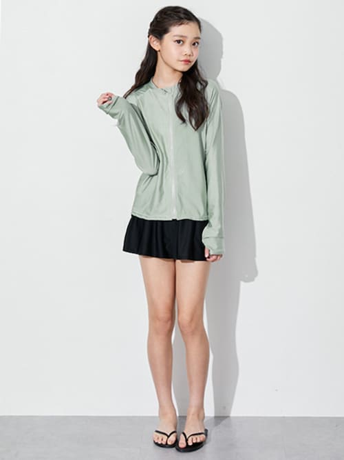 ☆人気☆【JILLSTUART】☆長袖カラー配色ラッシュガード型水着☆ JILLSTUART】長袖カラー配色ラッシュガード型水着