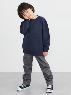 「アイテム（ニット/セーター）」を使った、nissen Kids Modelsさん（キッズ・120cm）の秋コーディネート
