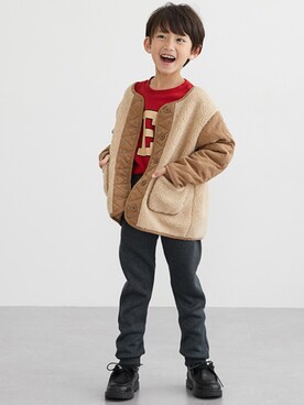「nissen（ニッセン）のアイテム（ジャケット/アウター）」を使った、nissen Kids Modelsさん（キッズ・120cm）の秋コーディネート