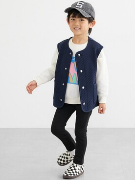 「nissen（ニッセン）のアイテム（ジャケット/アウター）」を使った、nissen Kids Modelsさん（キッズ・120cm）の冬コーディネート