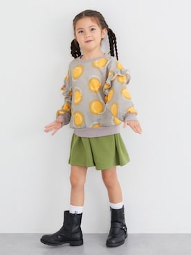 「アイテム（スウェット）」を使った、nissen Kids Modelsさん（キッズ・120cm）の冬コーディネート