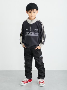 「アイテム（スウェット）」を使った、nissen Kids Modelsさん（キッズ・120cm）の冬コーディネート