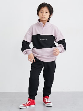 「アイテム（スウェットパンツ）」を使った、nissen Kids Modelsさん（キッズ・120cm）の秋コーディネート