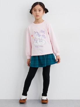 「アイテム（スカート）」を使った、nissen Kids Modelsさん（キッズ・123cm）の秋コーディネート