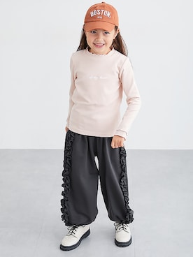 「アイテム（スウェットパンツ）」を使った、nissen Kids Modelsさん（キッズ・120cm）の秋コーディネート