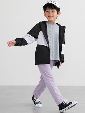「アイテム（カーディガン/ボレロ）」を使った、nissen Kids Modelsさん（キッズ・120cm）の冬コーディネート