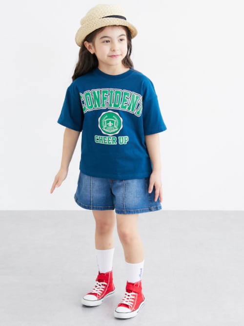 Baby cheer 裾フルーツTシャツ&シトラスデニムニットパンツ 120新品 ベイビーチアー(Baby Cheer)のパンツ- 子ども服のナルミヤ