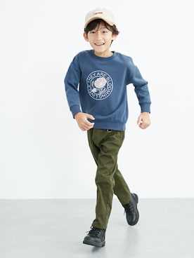 「通学スタイル」｜「アイテム（パンツ）」を使った、nissen Kids Modelsさん（キッズ・124cm）の秋コーディネート